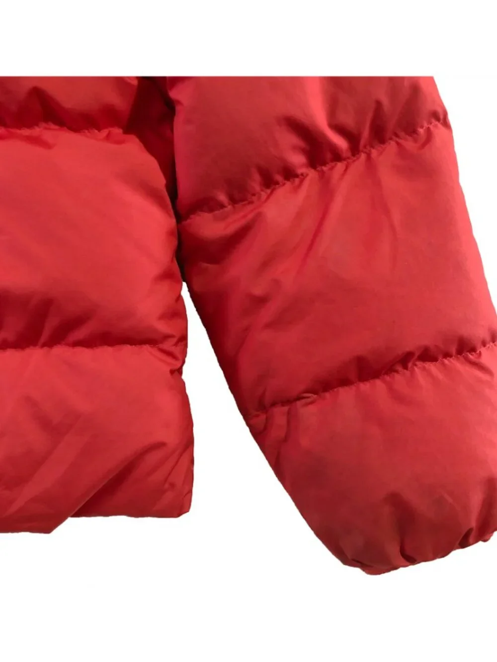 The North Face Puffer Jacket Boys Size 10 Red 600 Hooded Reversible Quilted
